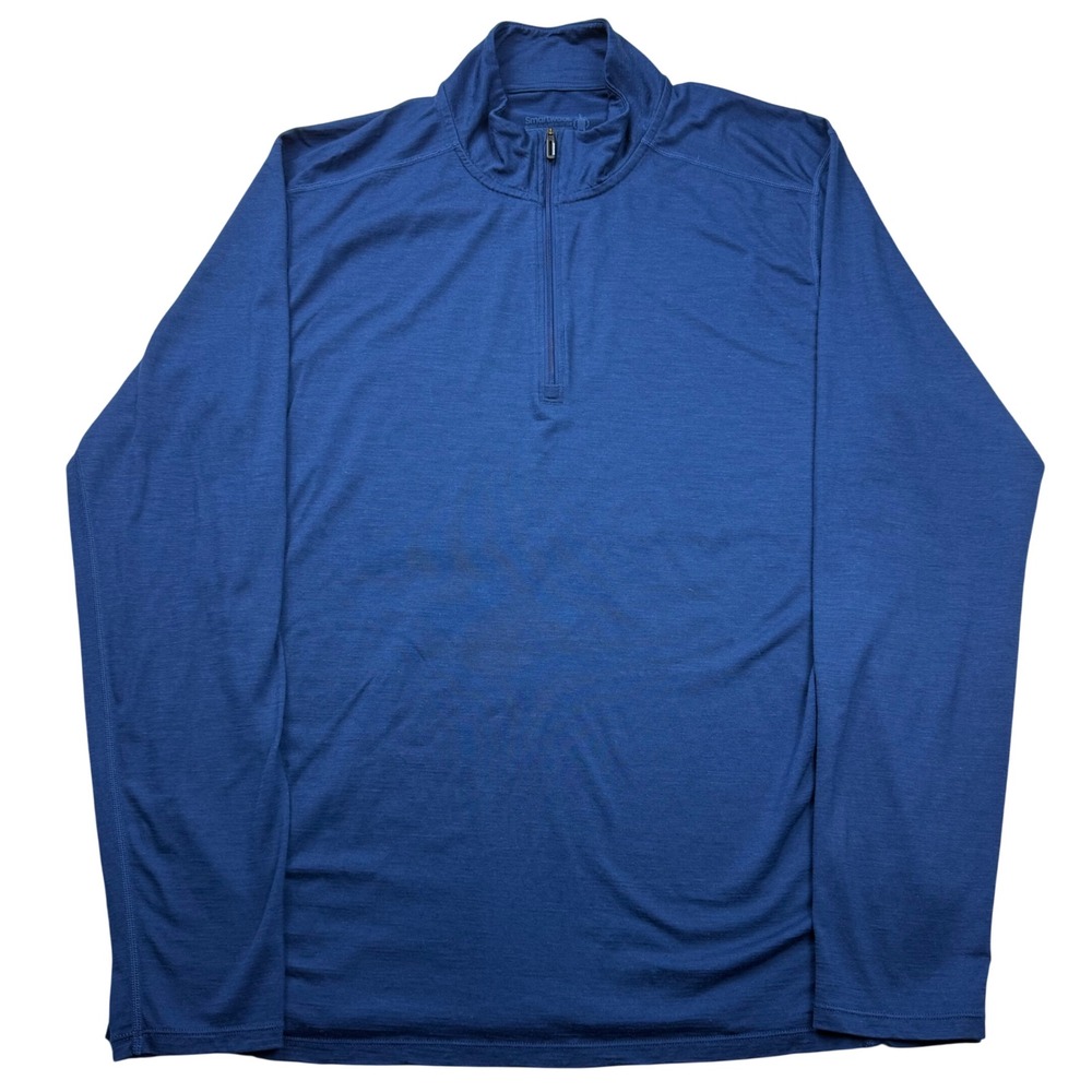 Smartwool Merino 150 Plant-Based Dye Quarter Zip Pullover Blue Mens XL